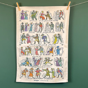 Jane Austen Tea Towel