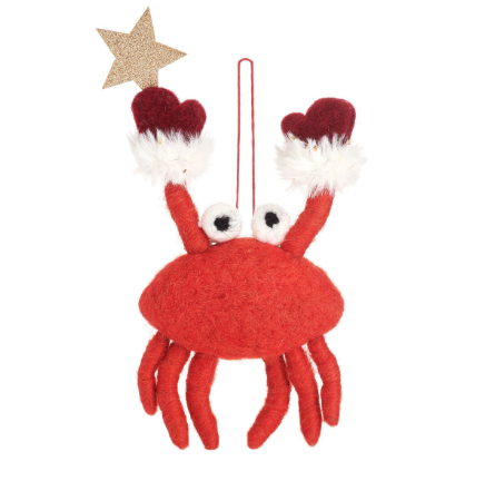 Felt Crab Christmas Decoration