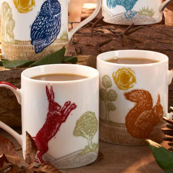 Woodcut mug