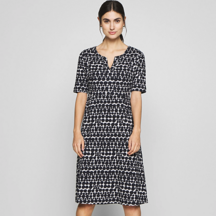 Isobel Dress - Blue and White