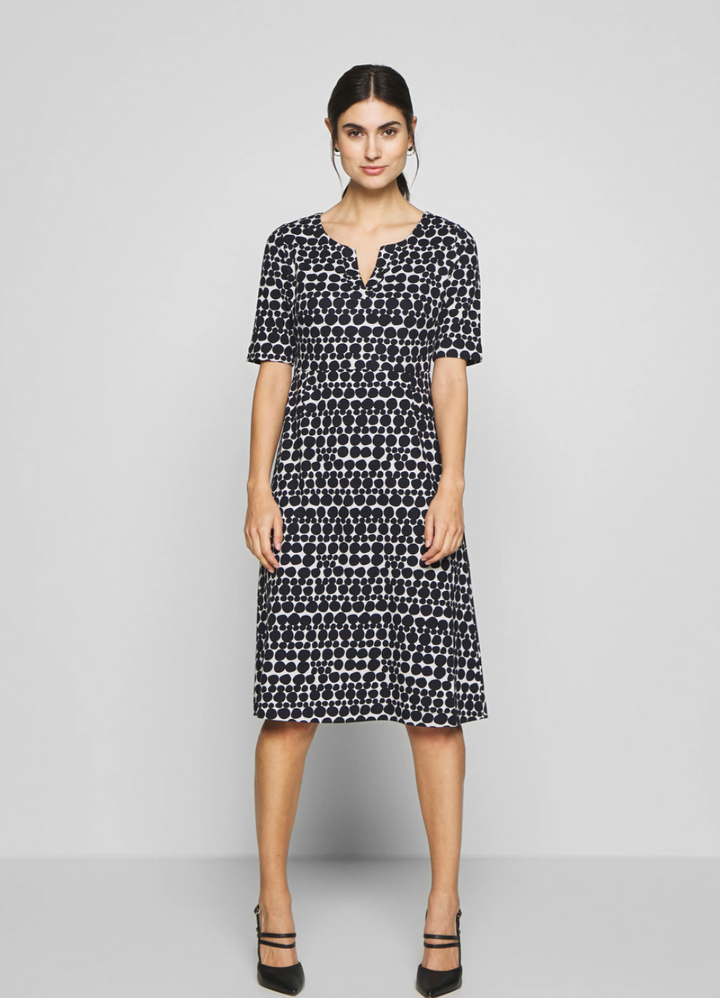Isobel Dress - Blue and White