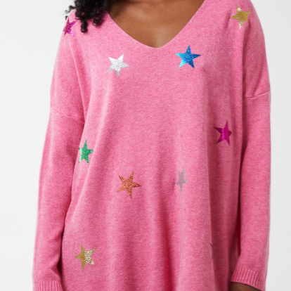 Multi Star Fine Knit Jumper