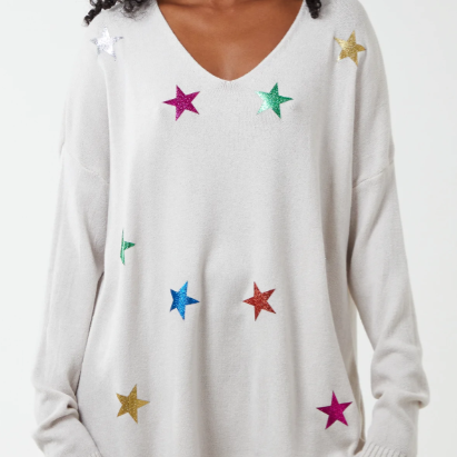 Multi Star Fine Knit Jumper