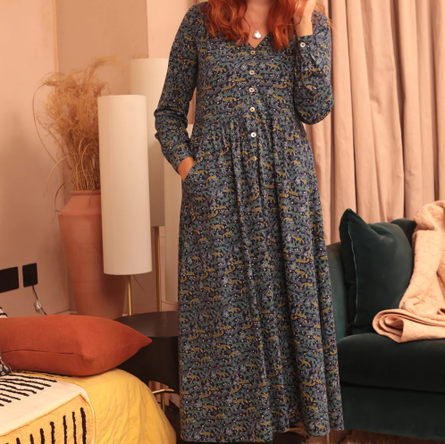 Folky Fox Button Through Dress