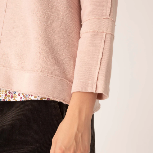 Slouchy Raw Edge Sweat Top