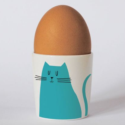 Happiness Sitting Cat Egg Cup