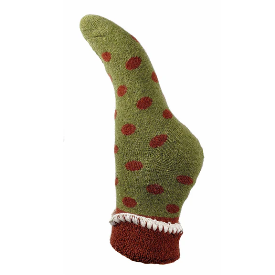 Large Polka Dot Wool Socks