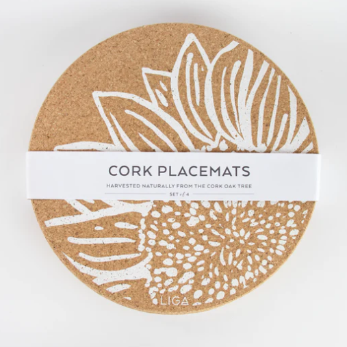Cork Mat Placemat Sets by Liga - S/4