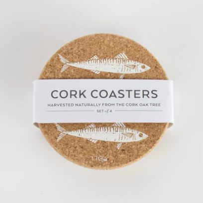 Cork Mat Sets by Liga - Coaster Sets S/4