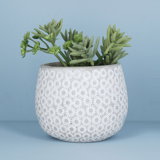 Daisy Stone Pot Cover