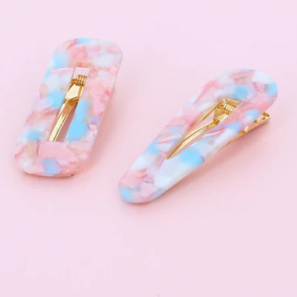 Set of 2 Onyx Hair Clips