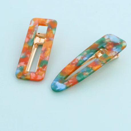 Set of 2 Onyx Hair Clips