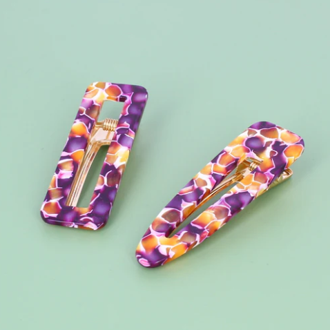 Set of 2 Onyx Hair Clips