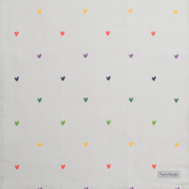 Hearts Tea Towel