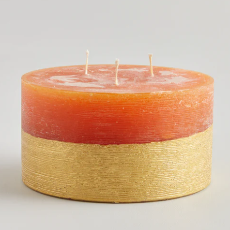 Gold Half Dipped Multiwick Candle