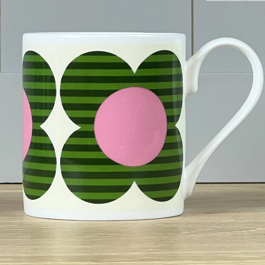 Striped Flower Mug