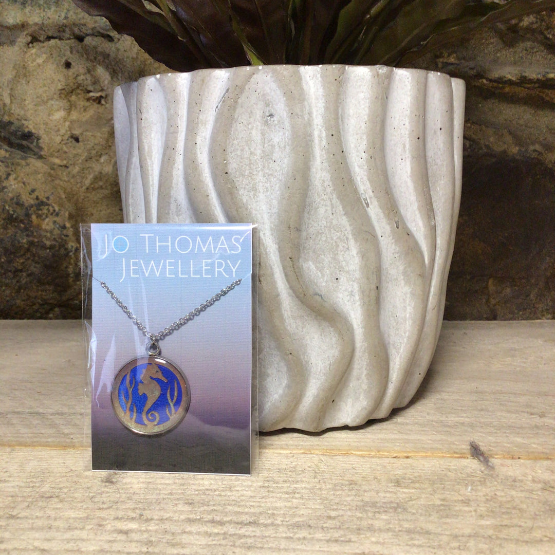 25mm Stainless Steel and Resin Pendant with Chain - Sealife Collection