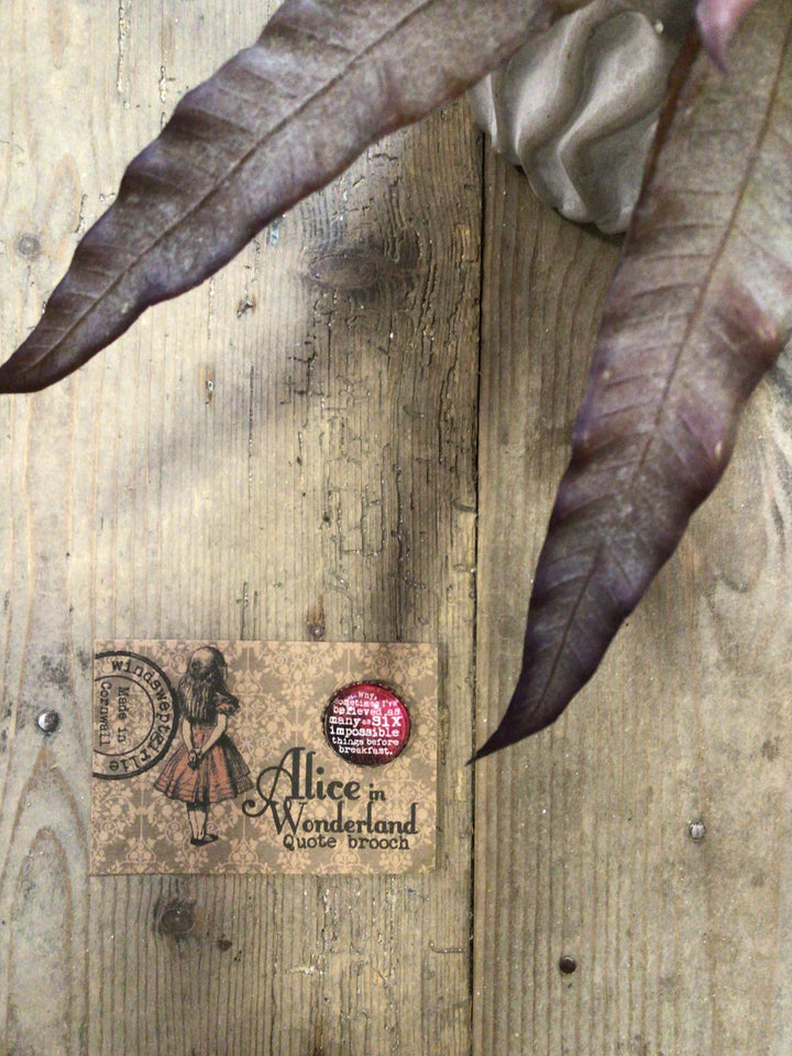 Alice - Quotation Brooch