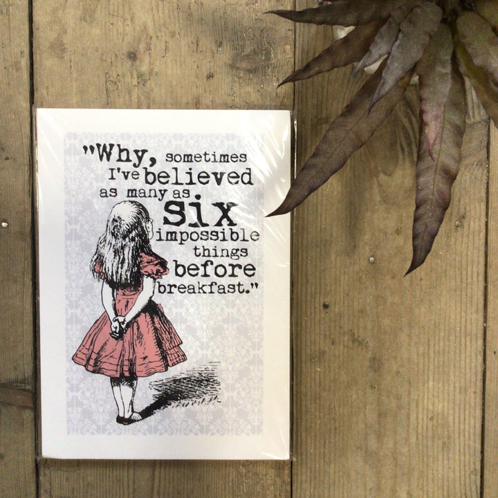 Alice Print - Six impossible Things