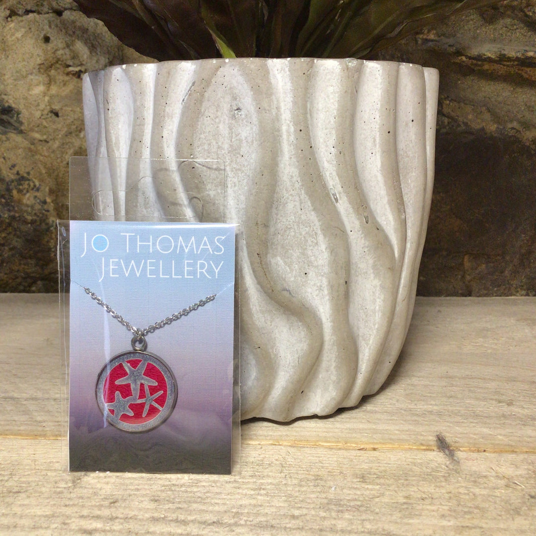 25mm Stainless Steel and Resin Pendant with Chain - Sealife Collection