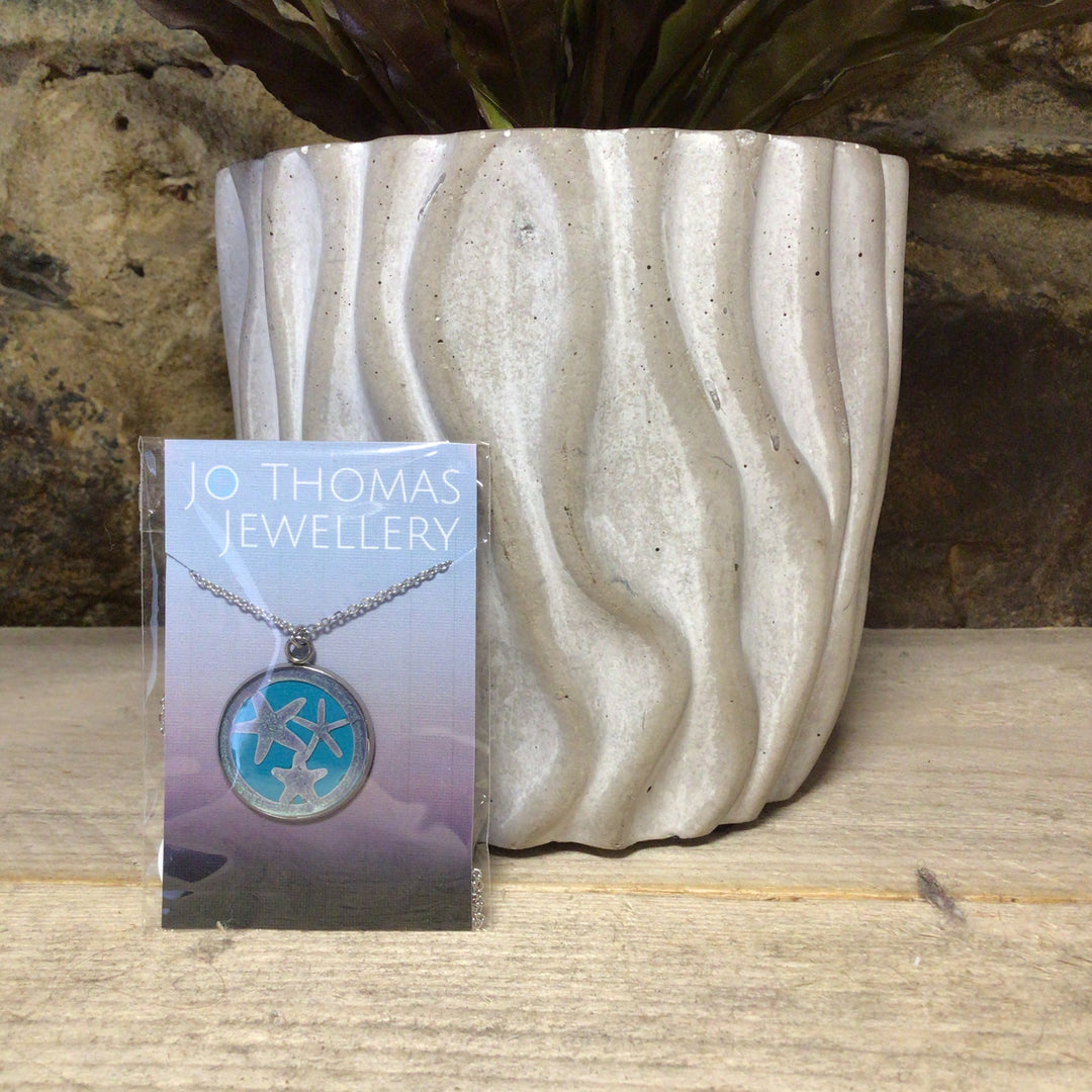 25mm Stainless Steel and Resin Pendant with Chain - Sealife Collection