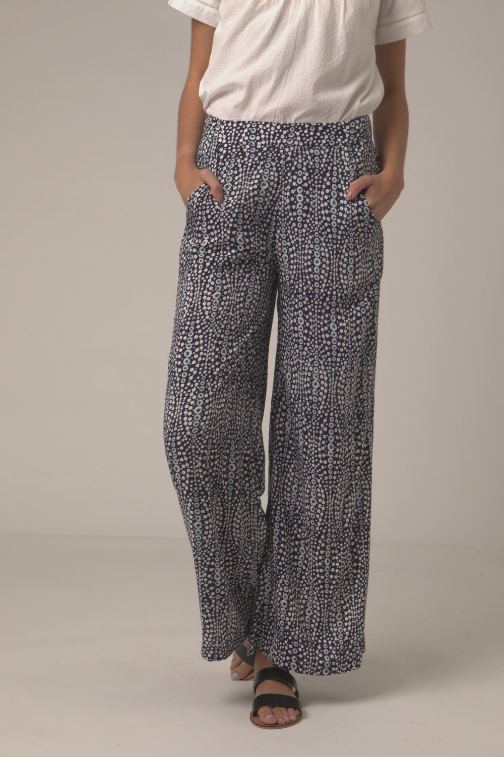 Flower Waves Palazzo Pants