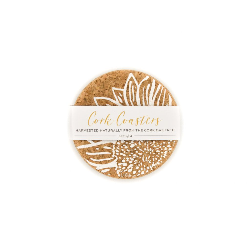 Cork Mat Sets by Liga - Coaster Sets S/4