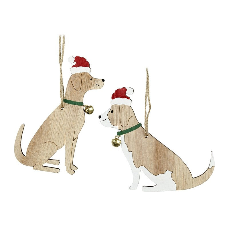 Hanging Christmas Dog with Bell