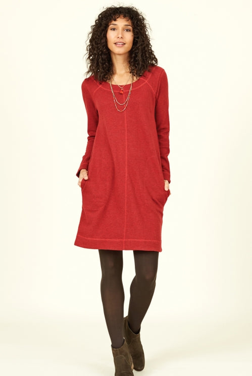 Organic Cotton Tunic in Berry Red