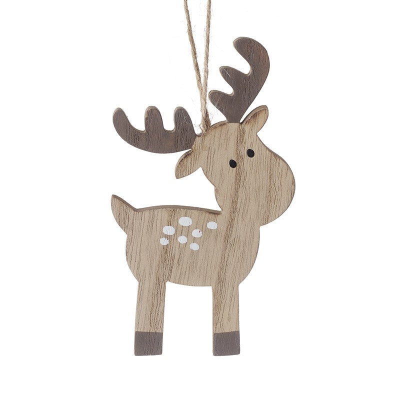Wooden Reindeer Hanging Decoration