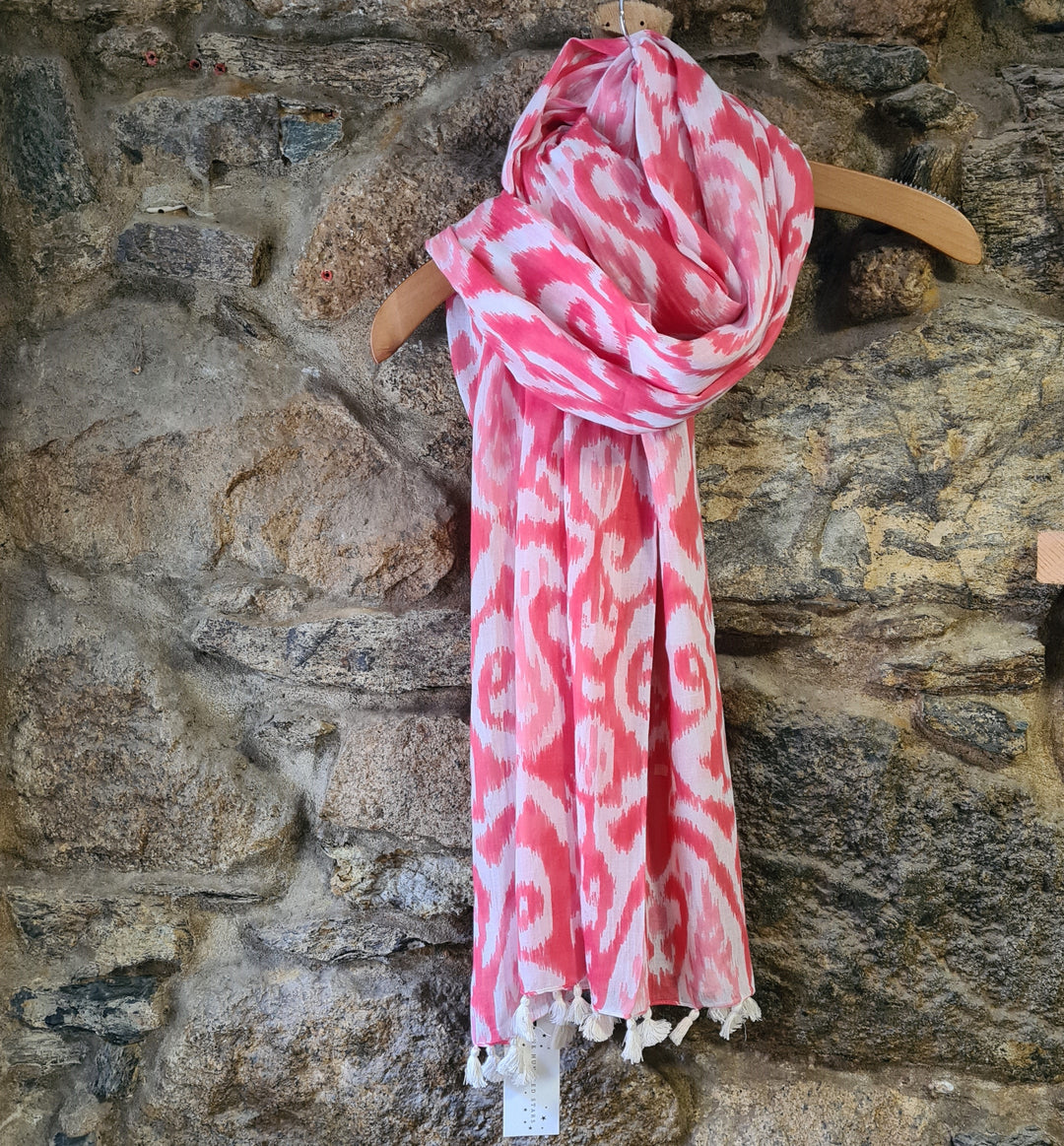 Tassel Scarf Ikat