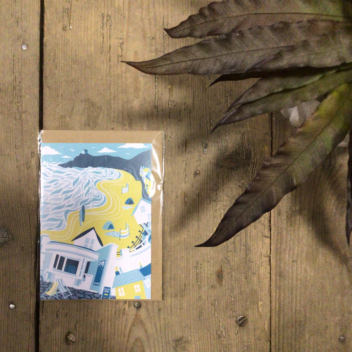 Porthmeor Beach St Ives & Tate Cornwall Card