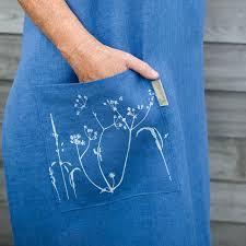 Apron Blue Hedgerow - Cross Back
