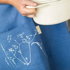 Apron Blue Hedgerow - Cross Back