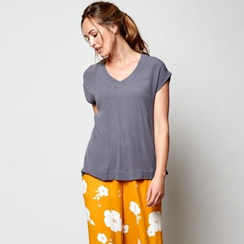 Plain Crinkle Viscose Top
