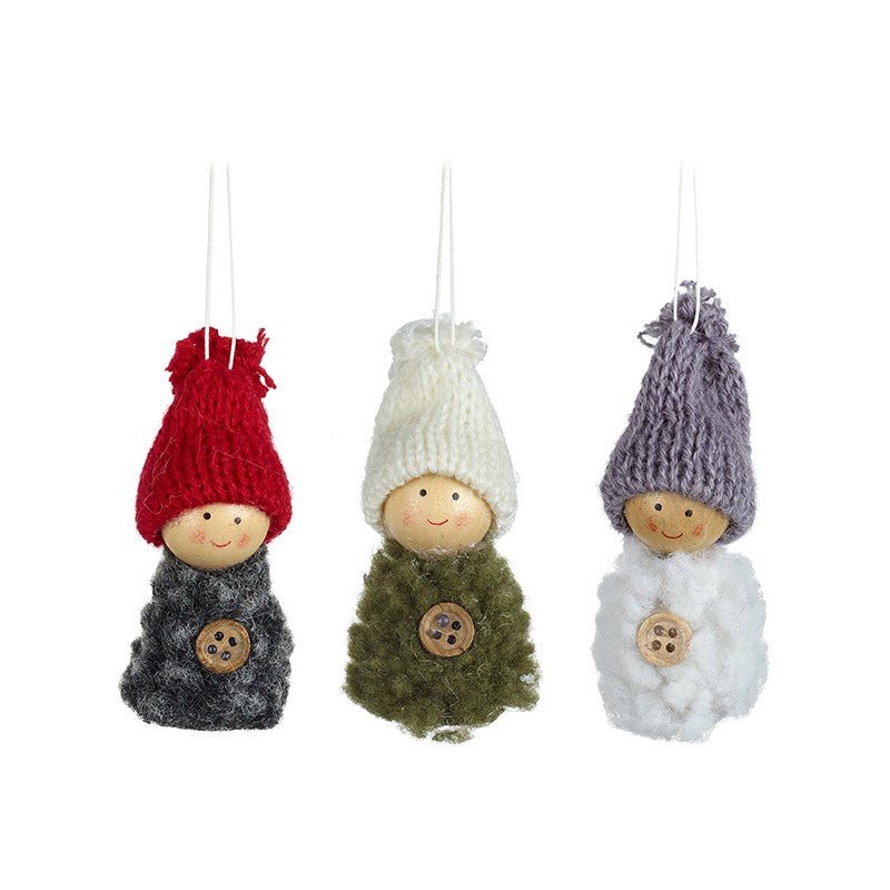 Hanging Woolly Child Christmas Decoration