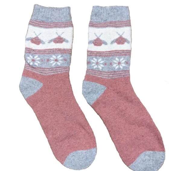 Patterned Wool Blend Socks