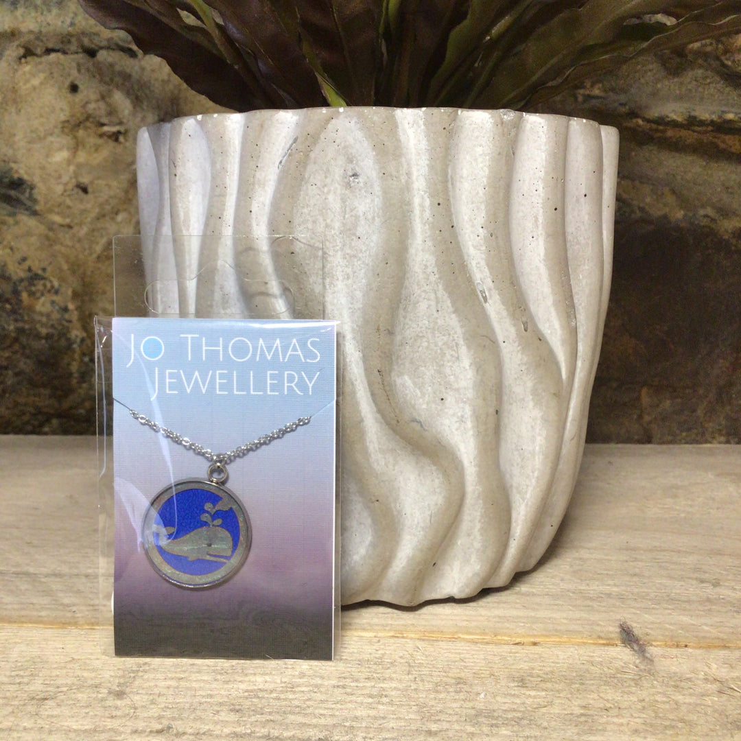25mm Stainless Steel and Resin Pendant with Chain - Sealife Collection