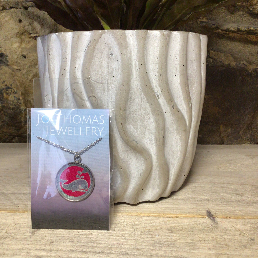 25mm Stainless Steel and Resin Pendant with Chain - Sealife Collection