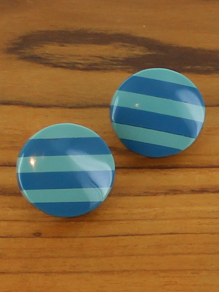 Striped Resin Stud Earring