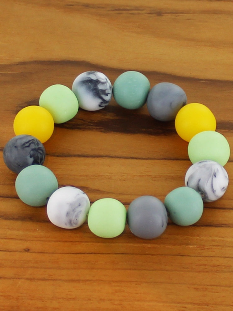 Elasticated Resin Ball Bracelet