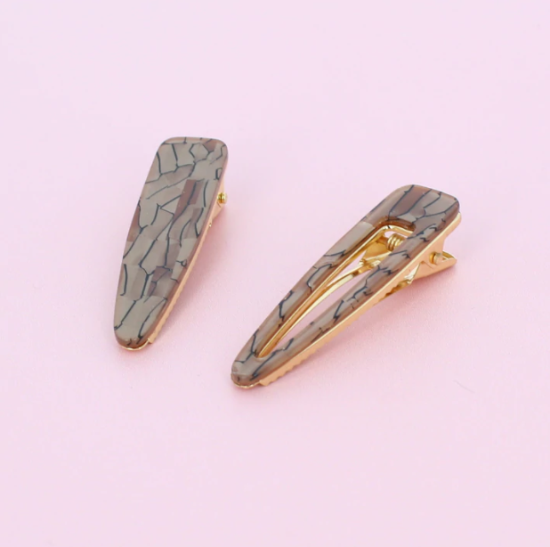 Set of 2 Abalone Hair Clips