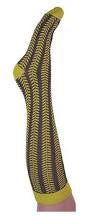 Long Ladies Knee High Socks with Yellow Leaves