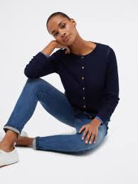 Sketch Organic Cardi in Navy