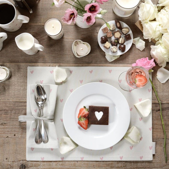 Hearts Fabric Placemat