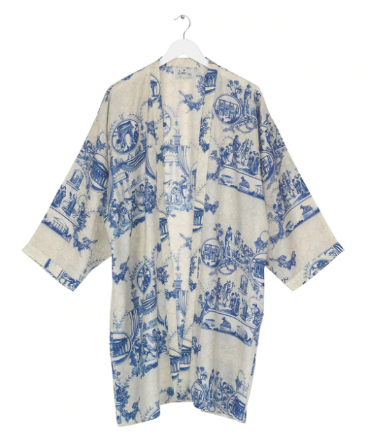 Ancient Columns Collar Kimono