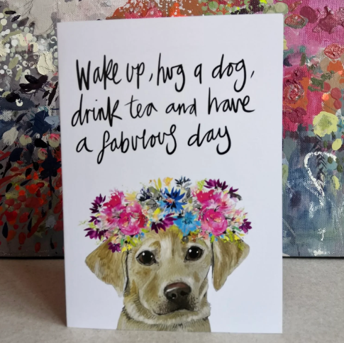 Golden Lab Greetings Card