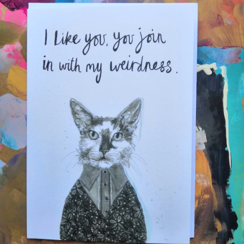 Shima the Cat Greetings Card
