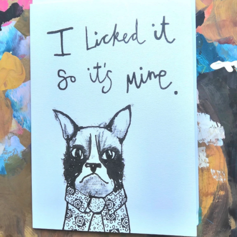 Pug Dog Greetings Card