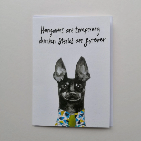 Pip the Dachshund Greetings Card